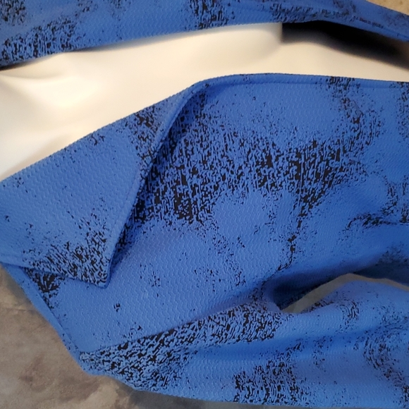 Andria Lieu Collection Blue & Black Dress Blazer Jacket Sz Small - Picture 2 of 6